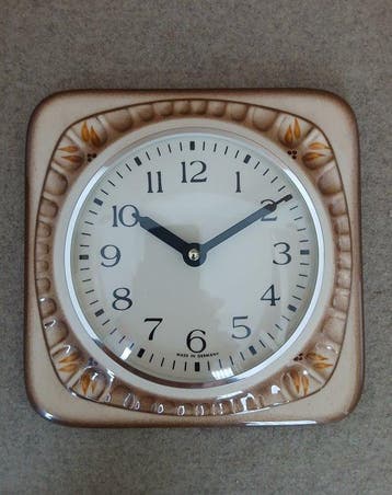 Wandklok - Haller, Junghans - Vintage Keramiek - 1970-1980 -