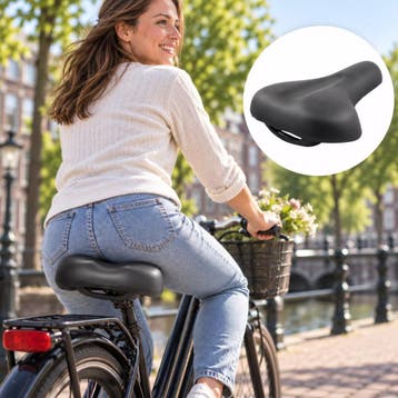 Zurigo Fietszadel zwart - city/trekking uitvoering met ha..., Ophalen of Verzenden, Nieuw, Frame