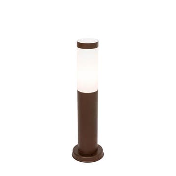 Buitenlamp paal roestbruin met opaal 45 cm IP44 - Rox, Verzenden, Nieuw