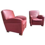 Poltrona Frau - Fauteuil (2) - Tabarin - Leder - Genummerde