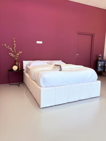 Teddystof ledikant, Huis en Inrichting, Slaapkamer | Bedden, Verzenden, 140 cm, Stof, Nieuw