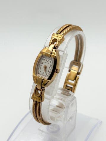 Hamilton - Hamilton Quartz White Dial Tonneau Gold Tone, Nieuw