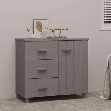 vidaXL Dressoir HAMAR 90x40x80 cm massief grenenhout, Verzenden, Nieuw, 50 tot 100 cm, Grenenhout