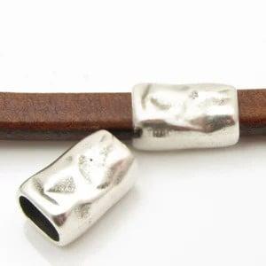 1 x DQ metaal schuiver antiek zilver kleur ca. 21 x 13mm..., Ophalen of Verzenden, Nieuw, Overige typen