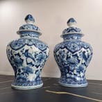 Makkum - dekselvaas (2) - 954 - Aardewerk - Tichelaar Makkum, Antiek en Kunst