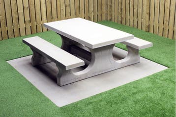 Rockwood® Betonnen Picknickset Massief 1.80m, Ophalen of Verzenden, Nieuw, Rechthoekig, Hout