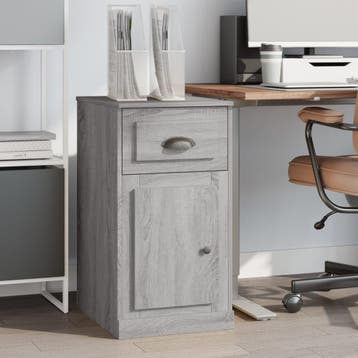 vidaXL Bijzetkast met lade 40x50x75 cm bewerkt hout grijs, Huis en Inrichting, Kasten | Overige, Verzenden, Nieuw