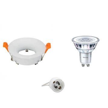 GU10 Inbouwspot Set - Mat Wit - Inbouw Rond - Philips -, Ophalen of Verzenden, Nieuw, Overige fittingen, Plafondspot of Wandspot