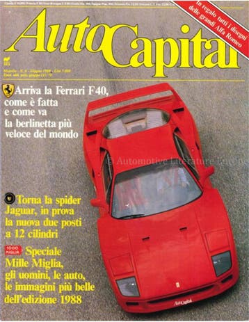 1988 AUTOCAPITAL MAGAZINE 06 ITALIAANS, Nieuw, Author