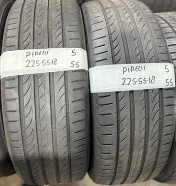 2x 225-55-18 Pirelli Zomer 2x 5mm €55 Per Band 225 55 18, Ophalen, 18 inch, Gebruikt, Band(en)