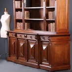 Hollandse Heerenkamer neorenaissance grote boekenkast en bij, Antiek en Kunst, Ophalen of Verzenden