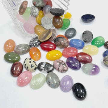 10x Kristal Cabochons Ovaal 13x18mm - Natuurlijke Helende St, Verzenden, Nieuw