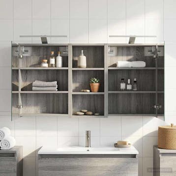 vidaXL Badkamerkastenset voor 3 pcs 116 x 16 x 62,5 cm, Verzenden, Nieuw