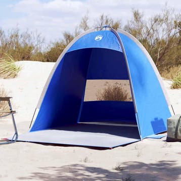 vidaXL Strandtent 3-persoons waterdicht azuurblauw, Verzenden, Nieuw, Tot en met 2