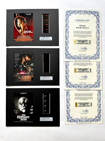 David Lynch – Extremely rare Set of 3 Mounted 35mm Film, Nieuw
