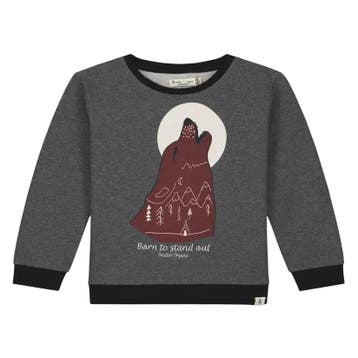 Sweater -- Born to Stand - Grijs / 134/140, Verzenden, Nieuw