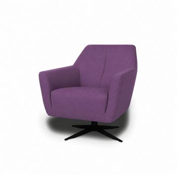 Fauteuil Floris - fauteuils - Paars, Nieuw, Leer