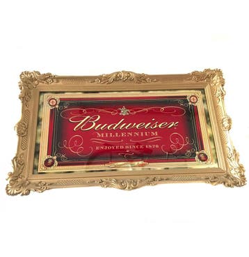 Budweiser Spiegel Groot 85 x 148 cm, Ophalen, Gebruikt