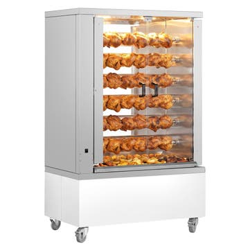 GGM Gastro | Gas kippengrill - 34,8kW - 6 spitten voor 36 |, Verzenden