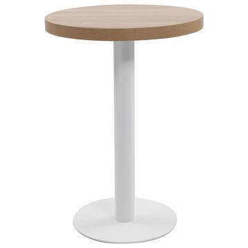 vidaXL Bistrotafel 60 cm MDF lichtbruin, Huis en Inrichting, Tafels | Eettafels, Verzenden, Nieuw