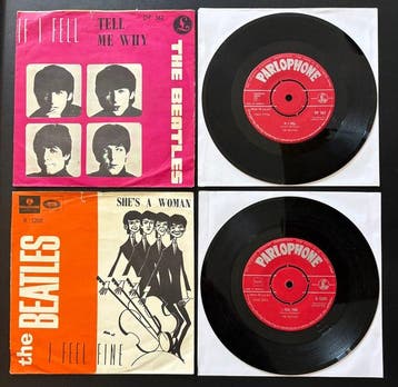 Beatles - Set of 2 VERY RARE Norwegian 1st Pressing Singles, Cd's en Dvd's, Nieuw in verpakking