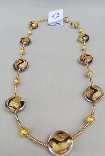 24 karaat - Geel goud, Murano - Halsketting