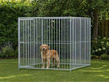 Veiling - Stalen hondenkennel verzinkt - 200x200x184 cm, Nieuw