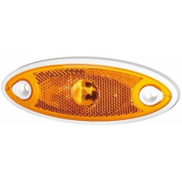 Hella Zijmarkering LED Ovaal Opbouw Oranje-Wit Frame, Caravans en Kamperen, Camper-accessoires, Ophalen of Verzenden, Nieuw