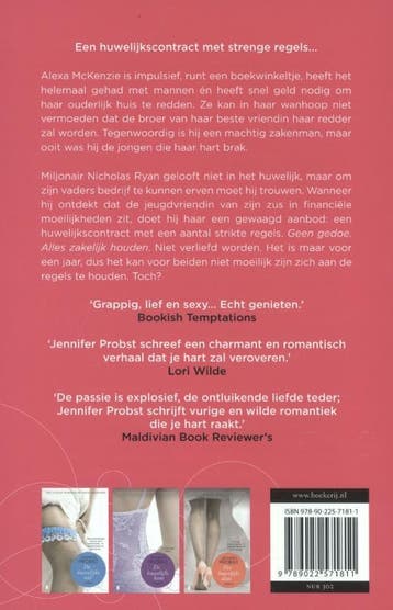 Het huwelijkscontract / Getrouwd met een miljonair / 1, Verzenden, Gelezen, Jennifer Probst