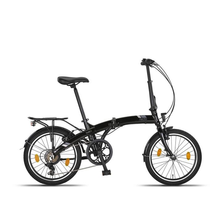 Pacto Vouwfiets 20 inch THREE 6 Speed Zwart, Fietsen en Brommers, Fietsen | Vouwfietsen, Nieuw