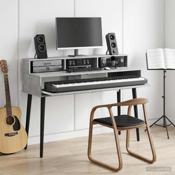 vidaXL studiobureau Betongrijs 110 x 42,5 x 36 cm Bewerkt, Verzenden, Nieuw