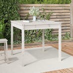 vidaXL Tuintafel 82,5x82,5x76 cm massief grenenhout wit, Verzenden, Nieuw
