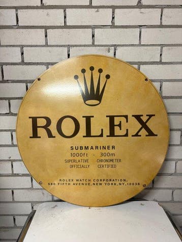 XXL Emaille reclamebord – Rolex Submariner – Rond – 76 cm –