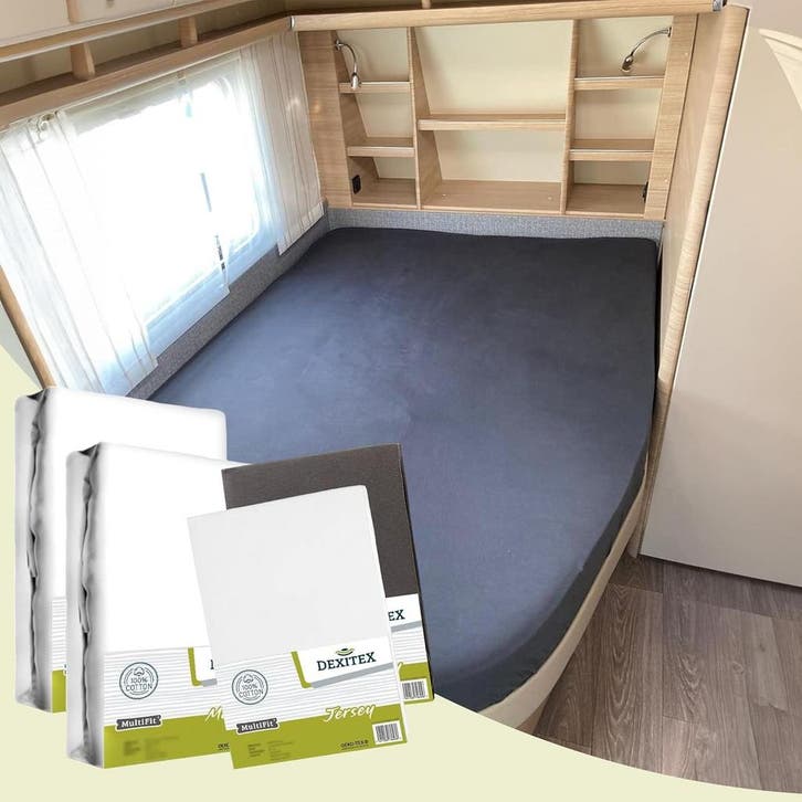 Textielpakket Frans bed - 2 moltons en 2 hoeslakens - rechts, Huis en Inrichting, Slaapkamer | Beddengoed, Hoeslaken of Sloop