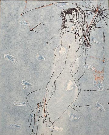 Spanish School (XX) - NO RESERVE - Woman with Umbrella
