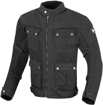 Merlin Chigwell Utility Zwart Wax Motorjas, Nieuw met kaartje, Jas | textiel, Merlin, Heren