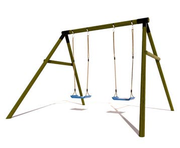 Houten Schommel BK Black Rondhout Dubbel, Kinderen en Baby's, Ophalen of Verzenden, Nieuw
