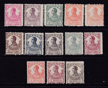Rio de Oro 1914 - Edifil 78/90 - Alfonso XIII - Volledige, Gestempeld