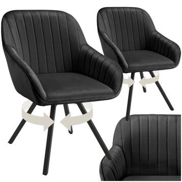 Draaibare fluwelen stoel Snug, gestoffeerd, Huis en Inrichting, Stoelen, Verzenden, Nieuw