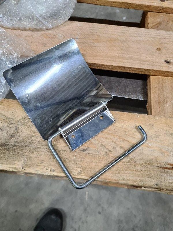Toiletrolhouder chroom, Doe-het-zelf en Verbouw, Sanitair, Bad, Nieuw, Chroom, Ophalen of Verzenden