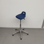 Ergonomische sta-hulp kruk - blauwe PU zitting, Ophalen of Verzenden, Nieuw