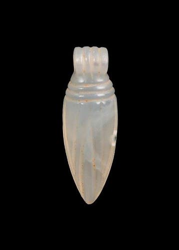 Oude Egypte, late periode agaat Floral Amulet (Zonder