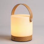 Tafellamp - Oplaadbaar - USB- Dimbaar -3 Lichtstanden - Hout, Verzenden, Nieuw, Hout, Minder dan 50 cm
