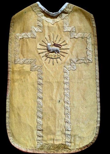 Oude Romeinse chasuble - Borduurwerk - Orfroi - Gouddraad -, Antiek en Kunst, Kunst | Niet-Westerse kunst