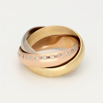 Cartier - Ring - Trinity - 18 karaat Geel goud, Witgoud,, Nieuw