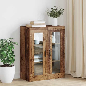 vidaXL Opbergkast Wandgemonteerd Oudhout 69,5 x 34 x 90 cm, Minder dan 50 cm, Verzenden, Nieuw, Minder dan 100 cm