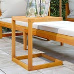vidaXL Bijzettafel C-vormig 42x40x50 cm massief acaciahout, Tuin en Terras, Tuintafels, Verzenden, Nieuw, Hout