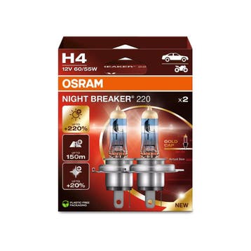 Osram H4 Night Breaker 220 Duobox 12V 60/55W P43t, Ophalen of Verzenden, Nieuw
