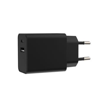 USB-A + USB-C OPLADER | ZWART | 5V | 3A, Nieuw