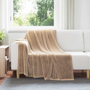 vidaXL Kleden 6 pcs Kameel 150 x 200 cm Fleece, Verzenden, Nieuw, Bruin